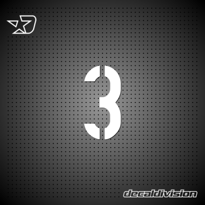 Vinyl Number 3 - DIN STENCIL